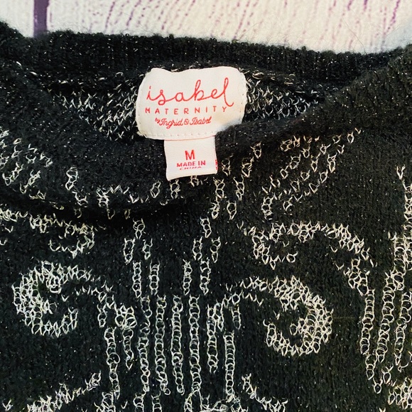 Black and silver maternity sweater - Picture 4 of 4